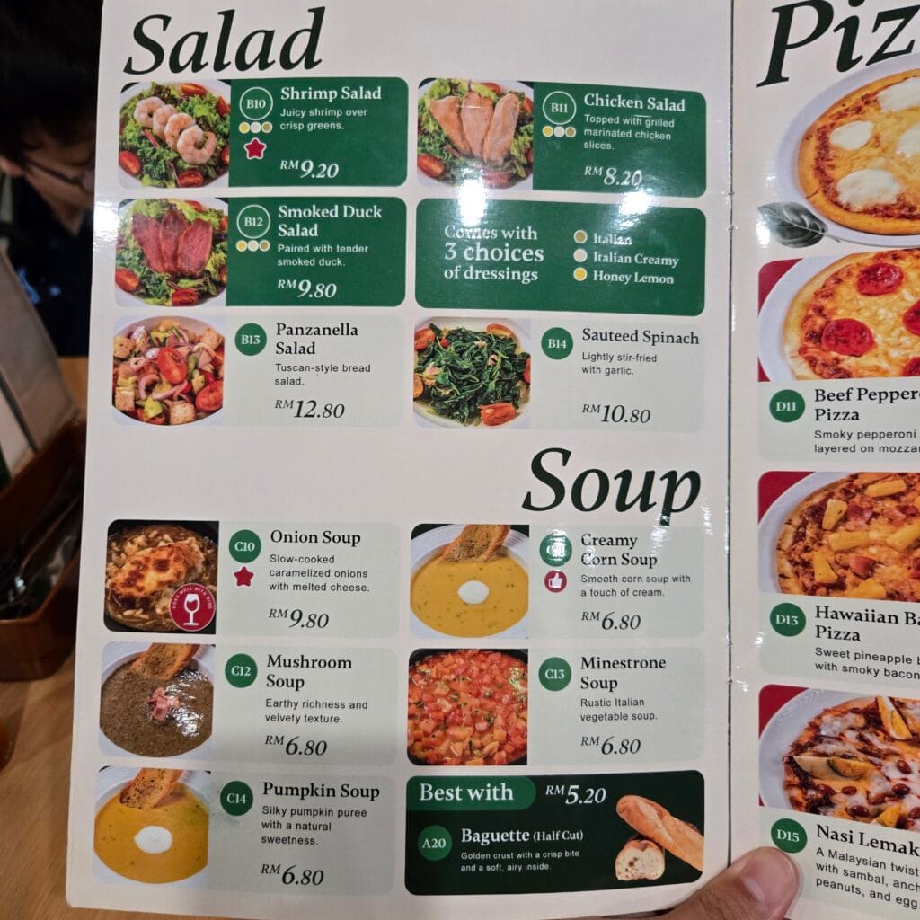 Romaliya メニュー